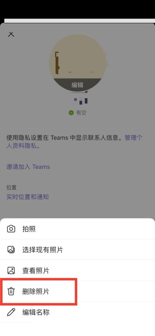 Microsoft Teams怎么删除头像图片？Microsoft Teams删除头像图片教程截图