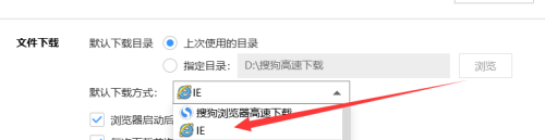 搜狗高速浏览器怎么设置默认下载方式?搜狗高速浏览器设置默认下载方式方法截图